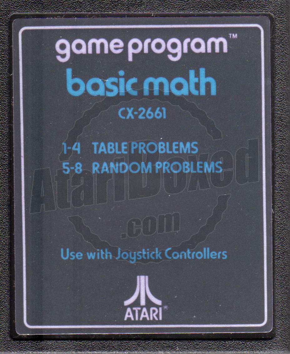 Atari 2600 Manual: Basic Math (1977)(Atari)(US) : Free Download